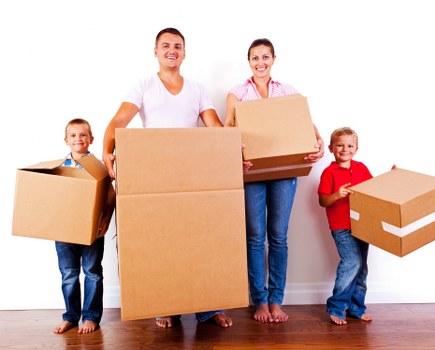 Office relocation planning in Streatham with movers and packed equipment