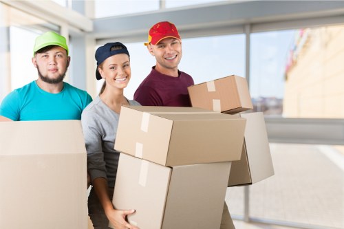 Office removals team planning a Streatham business move