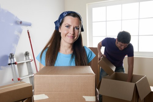 Furniture and household items prepared for transport in Streatham