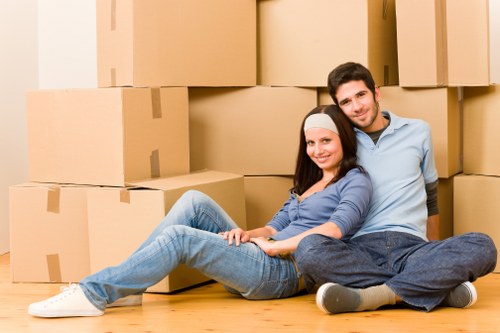 Packing and loading furniture into a moving truck in Streatham