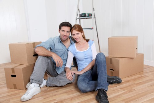 Streatham removals van loaded for a residential move