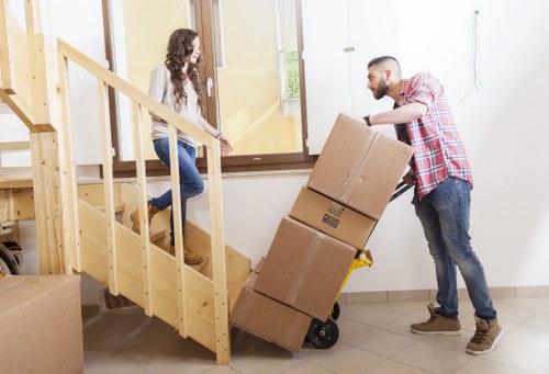 Careful packing and furniture handling during a home move