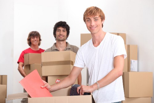 Team packing household items for a Streatham home relocation